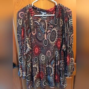 🌻Floral & Ivy Print Women's Top - Multicolor